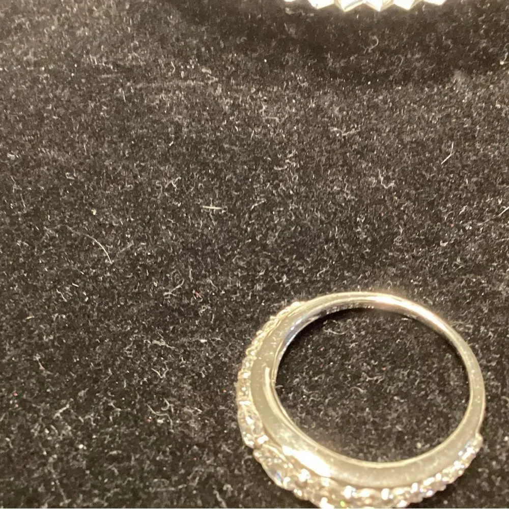 Elegant Sterling Silver Ring with Diamond Simulant Bella Luce